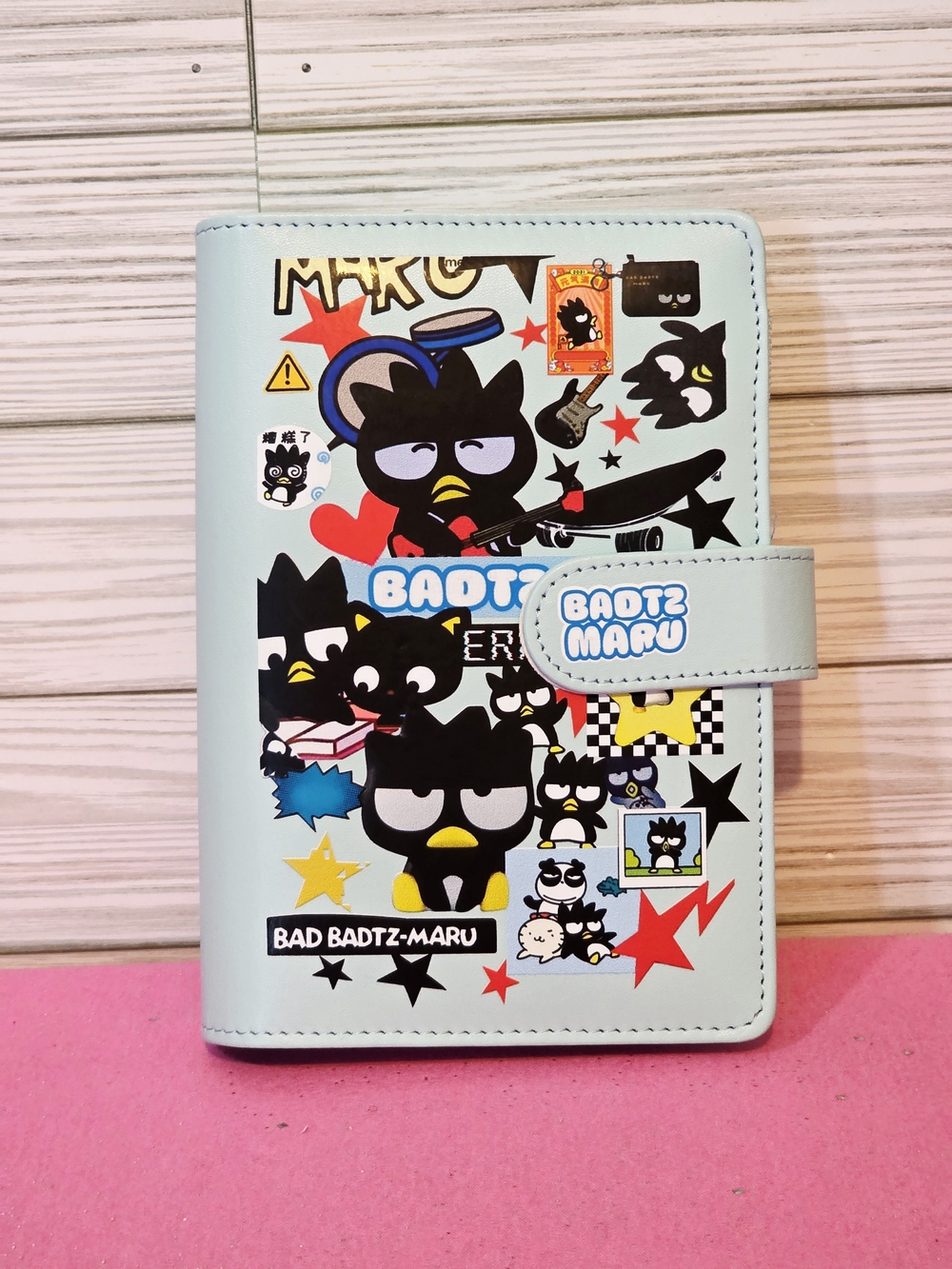 Sanrio Bad Badtz-Maru Light Blue A6 Binder w Matching Sanrio Paper